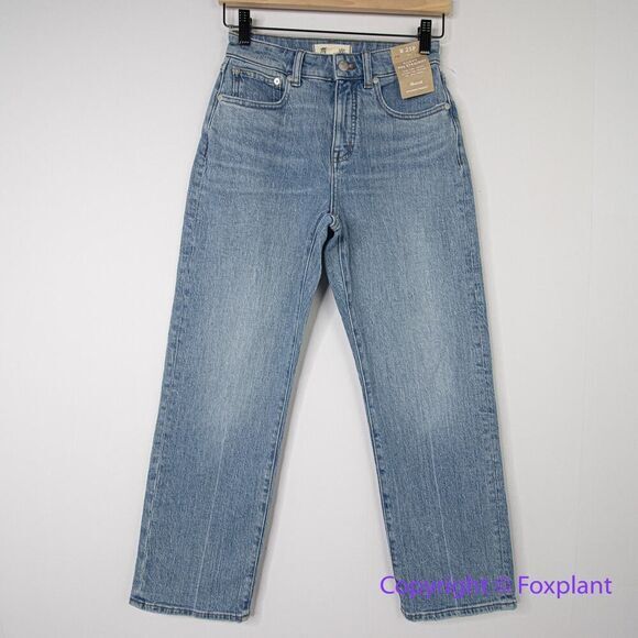 New! Madewell The Petite Curvy '90s Straight Jean rondell wash, size 25P - Picture 3 of 15